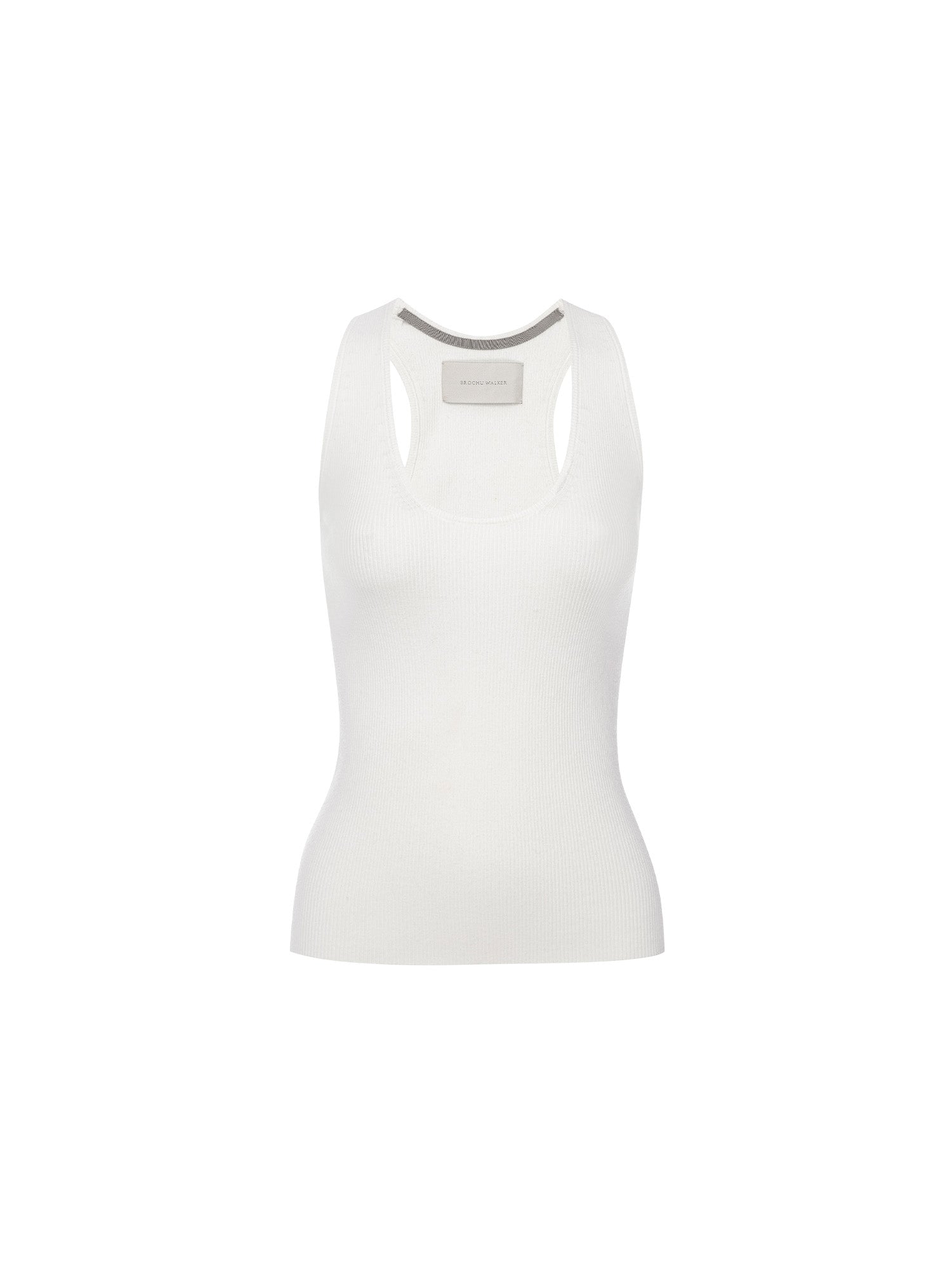La camiseta sin mangas de canalé de tomi
