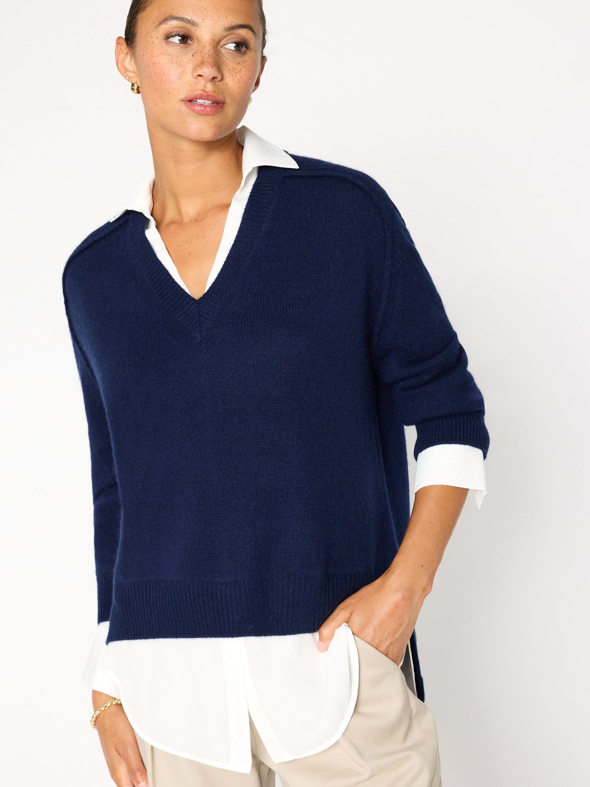 The looker layered v-neck