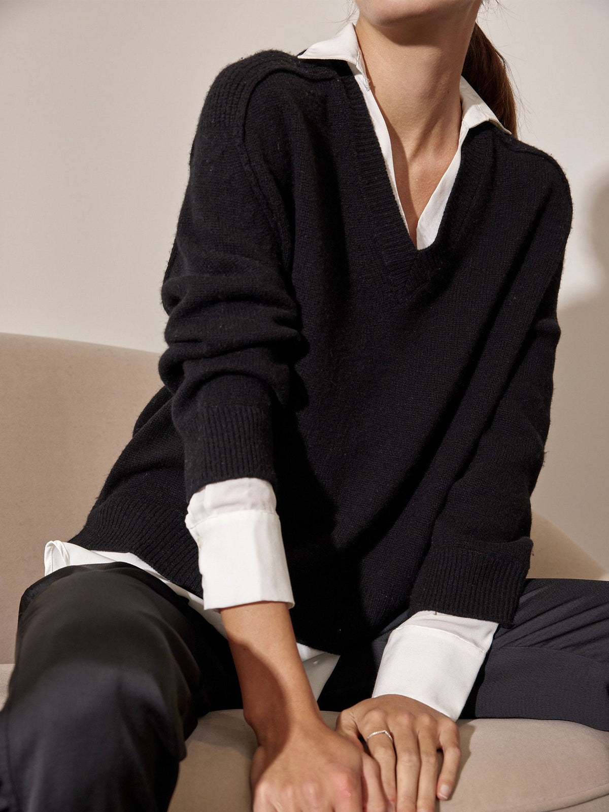 The looker layered v-neck