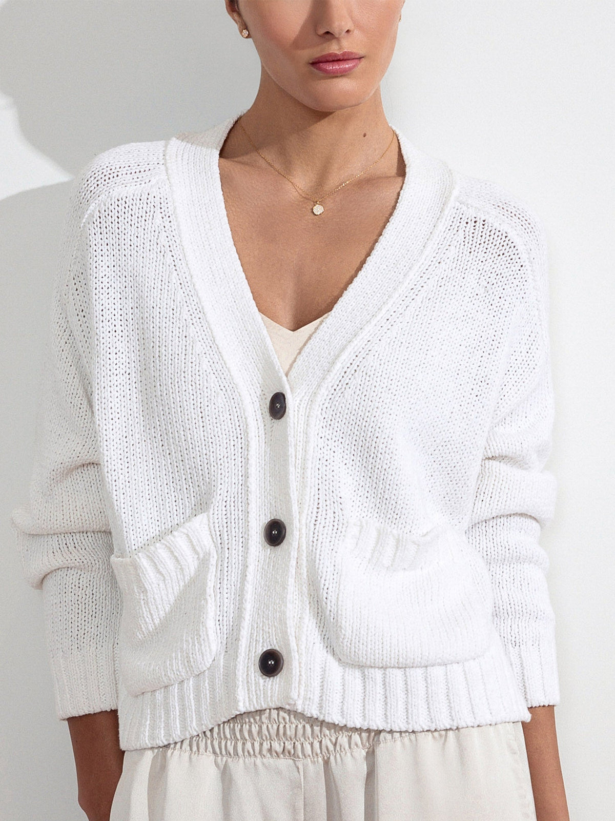 The cropped cardigan