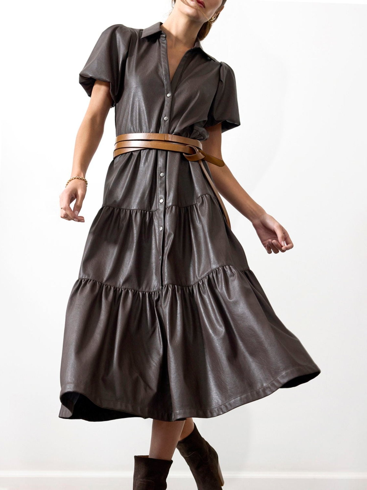 El vestido de cuero vegano Habana
