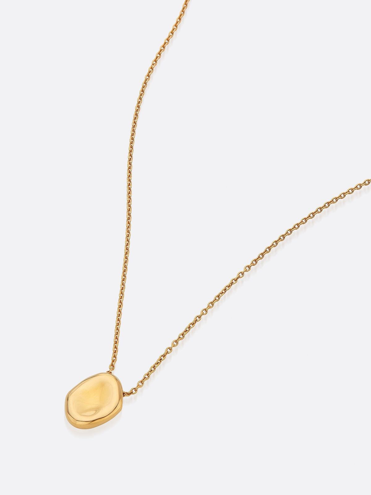 Golden waves molten pendant necklace
