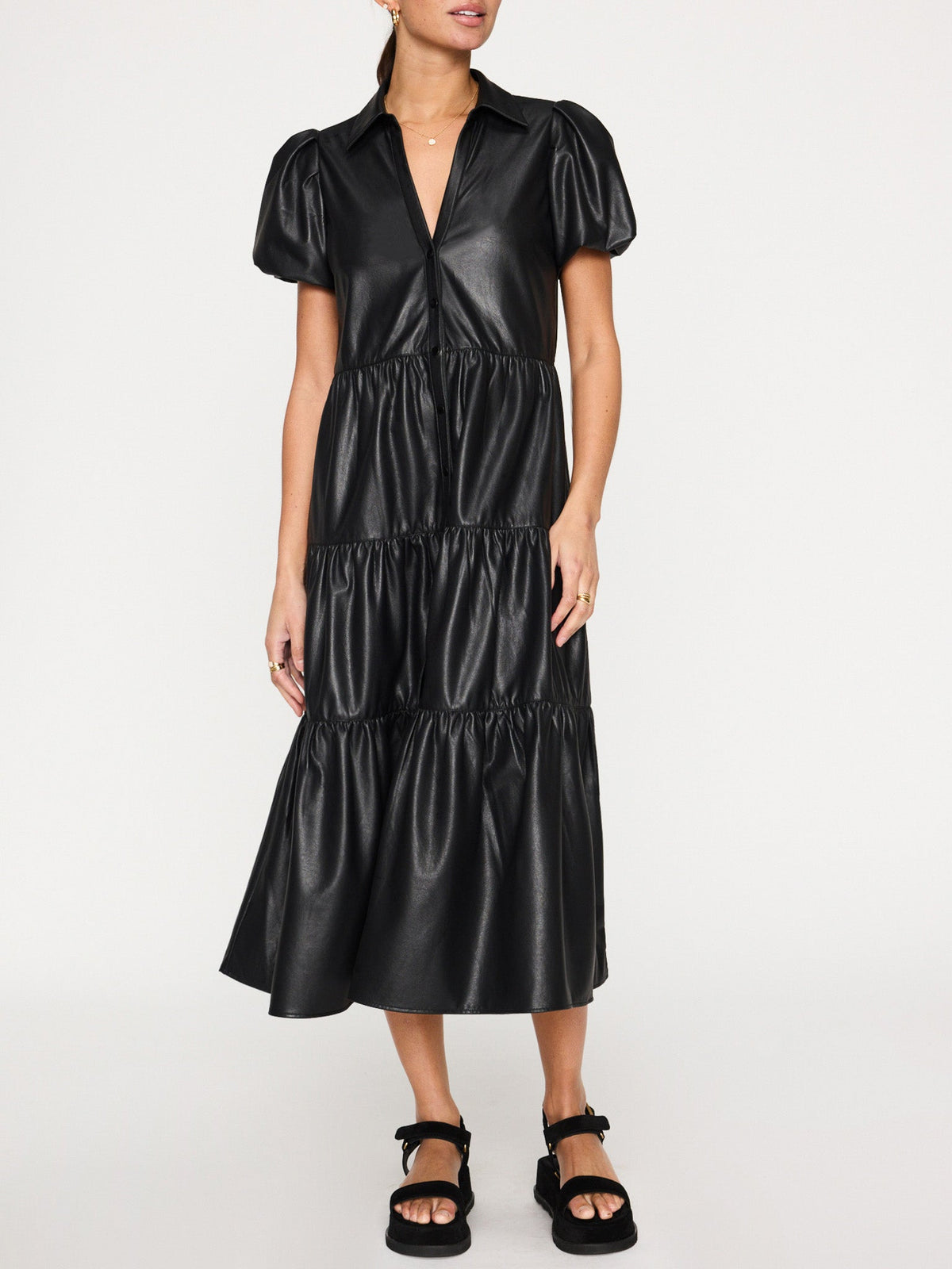 The havana vegan leather dress