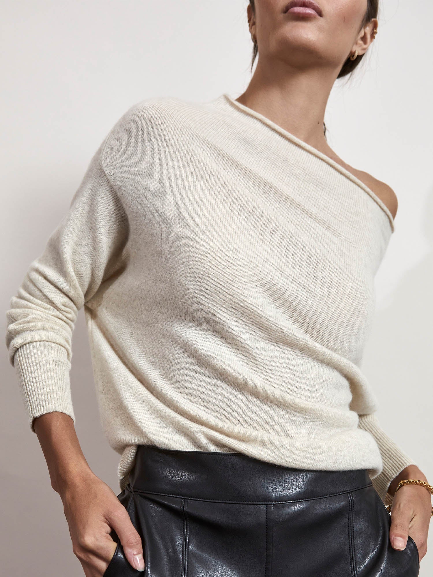 The lori cashmere off shoulder